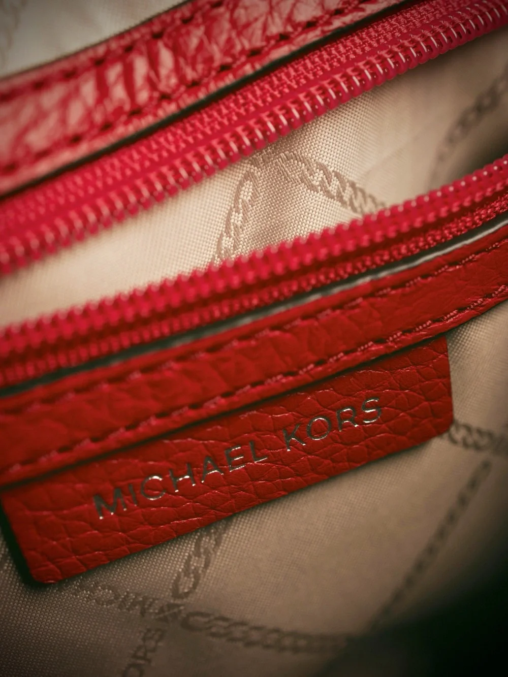 Michael Kors Fuchsia Leather Satchel with MK Charm